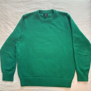 J Crew green cotton crewneck sweater
